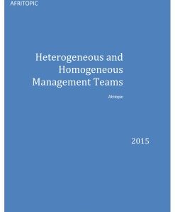 Heterogeneous and Homogeneous Management Teams