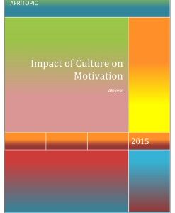 Impact of Culture on Motivation